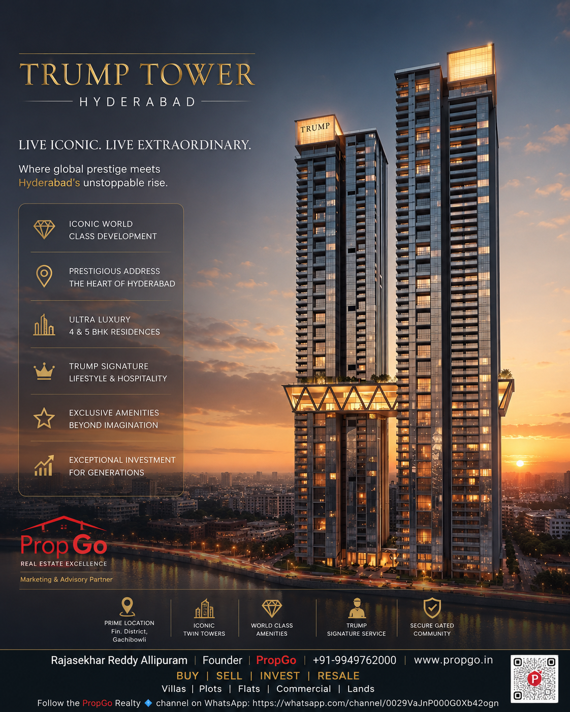 Trump Towers Hyderabad: A New Icon of Ultra-Luxury Living in Kokapet Hyderabad